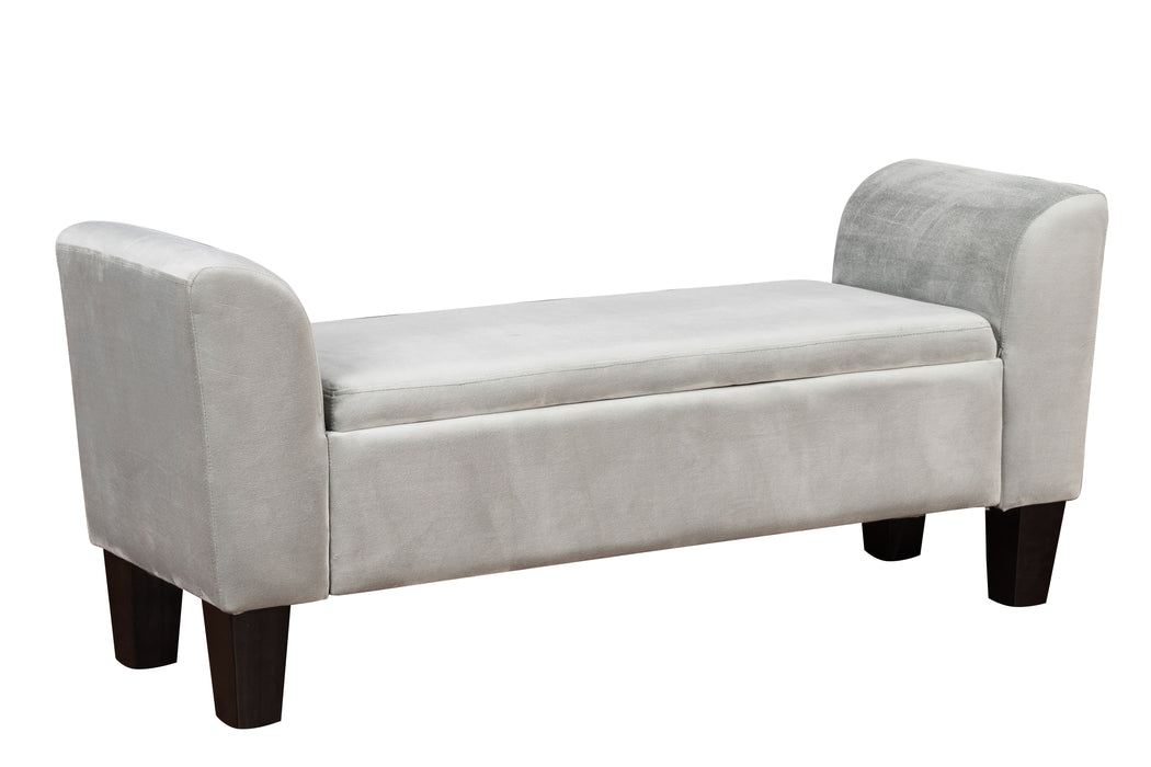 Mila - Velvet Ottoman Bench With Storage