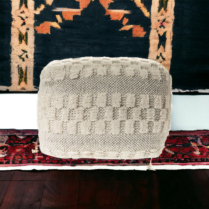 Wool Ottoman - Beige