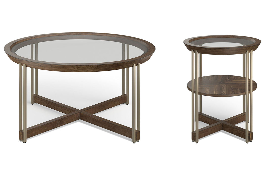 Elora - Round Cocktail Table Set Magnussen Furniture