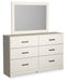 Stelsie - Dresser, Mirror - White Signature Design by Ashley®