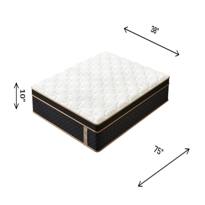 Plush Hybrid Mattresses With Gel Memory Foam, Individual Pocket Spring Motion Isolation Edge Support