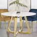 Imani - Round Marble Dining Table - Gold Furniture Max