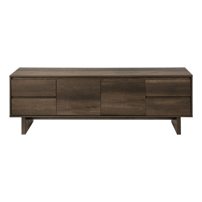 TV Stand With Storage Drawers And Cabinet - Brown 8th Street