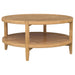 Isbell - Round Table With Storage Shelf Furniture Max
