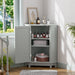 Bathroom Cabinet Triangle Corner Storage Cabinet With Adjustable Shelf Modern Style Hearth and Haven