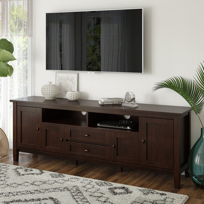 Warm Shaker - TV Media Stand, Handcrafted Simpli-Home