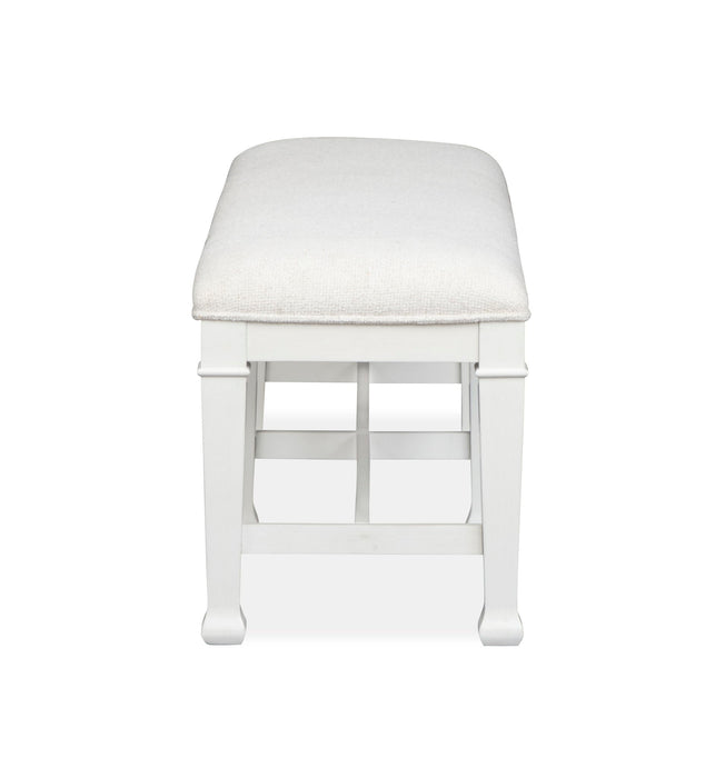 Kingston - Bench - Whisper White And Cerused Nutmeg Magnussen Furniture