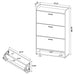 Claire - 3 Tier Shoe Cabinet - Brown Furniture Max