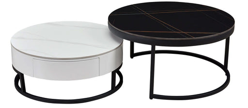 B038 - Coffee Table - White / Black Extravaganza Collection