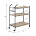 Brantley - Serving Cart - Oak & Sandy Black ACME
