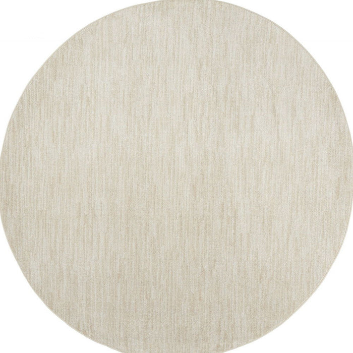 8' X 8' Round Non Skid Indoor / Outdoor Area Rug - Ivory / Beige