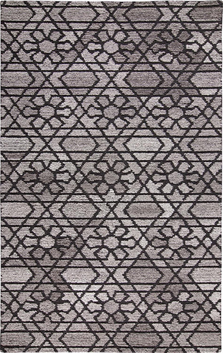 Wool Paisley Tufted Handmade Area Rug - Taupe Black And Gray - 10' X 14'