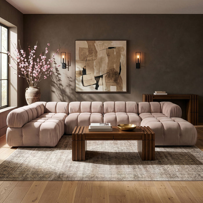 Orin - 6 Piece Modular Sectional (3 Modular Chairs, 2 Corner Chairs & Ottoman) Meridian Furniture