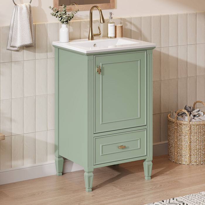 Retro Bathroom Vanity With Sink Noble House