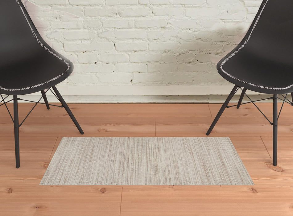 Wool Hand Woven Stain Resistant Area Rug - Ivory - 2' X 3'