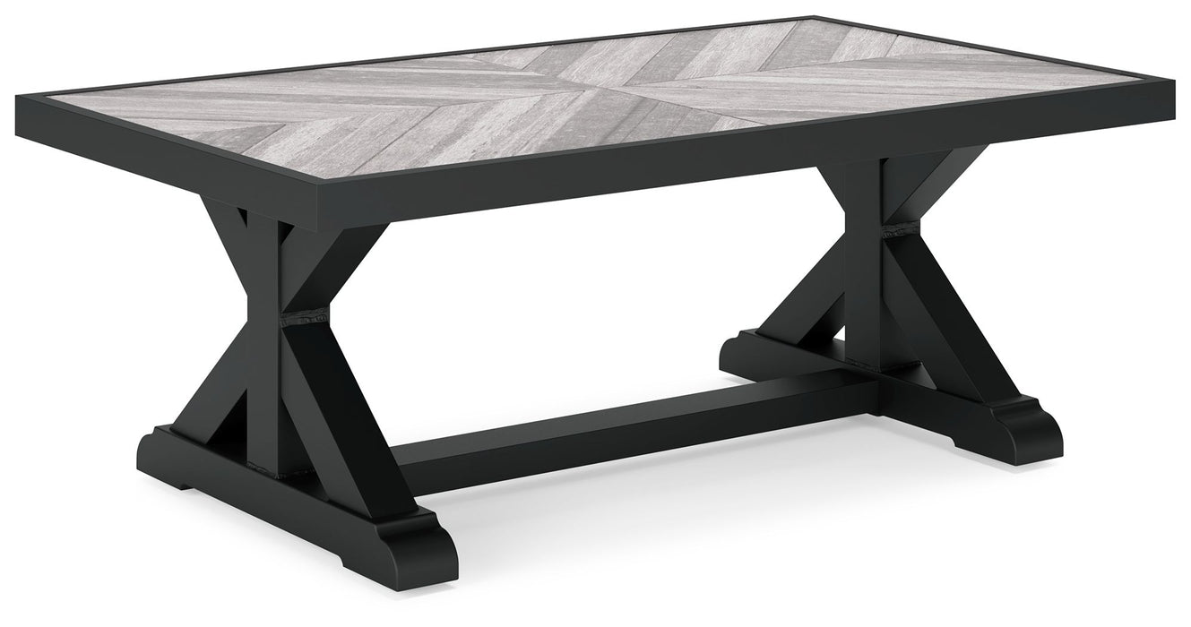Beachcroft - Rectangular Cocktail Table - Black / Light Gray Signature Design by Ashley®