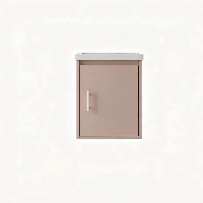 Floating Bathroom Vanity Combo, Wall Mounted Cabinet With Sink & Soft Close Doors For Small Bathrooms Home Essentials