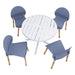 4 Piece Set Of Single Chairs, Traditional Elements With Round Table Home Essentials
