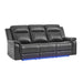 Ian - Power Reclining Sofa With LED & Global Surround System - Charcoal Global Furniture USA
