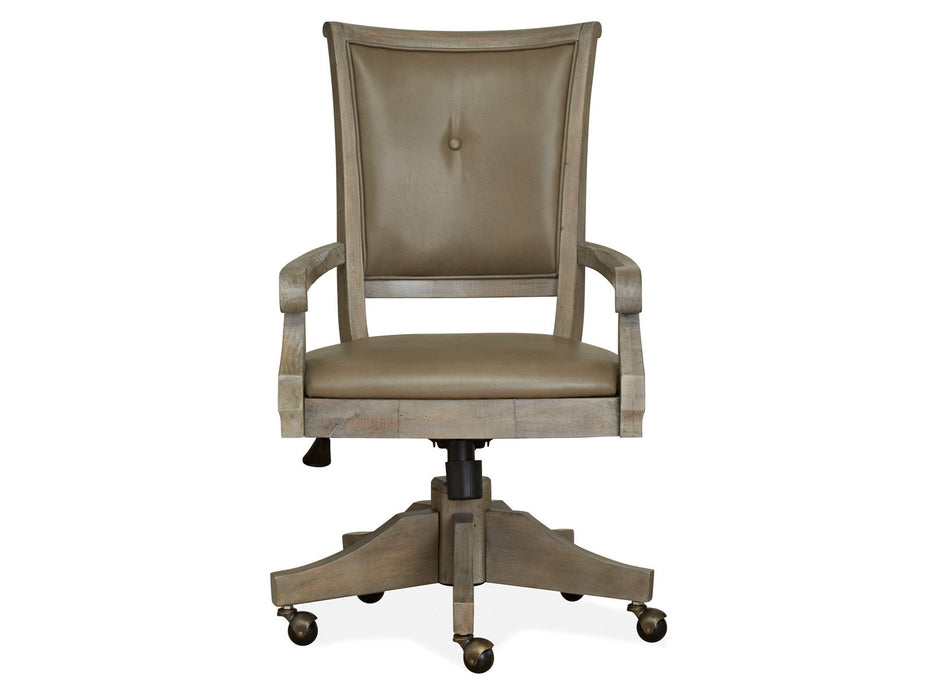 Lancaster - Fully Upholstered Swivel Chair - Dove Tail Gray Magnussen Furniture