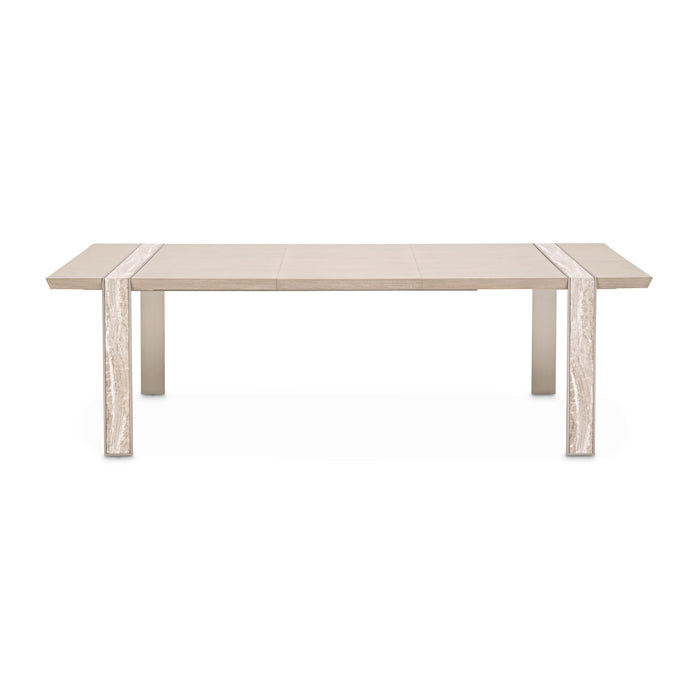 Lotus Bay - Wide Rectangular Dining Table - Sand Michael Amini
