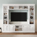 TV Stand With Hutch, Large Entertainment Center With Adjustable Shelves Hearth and Haven