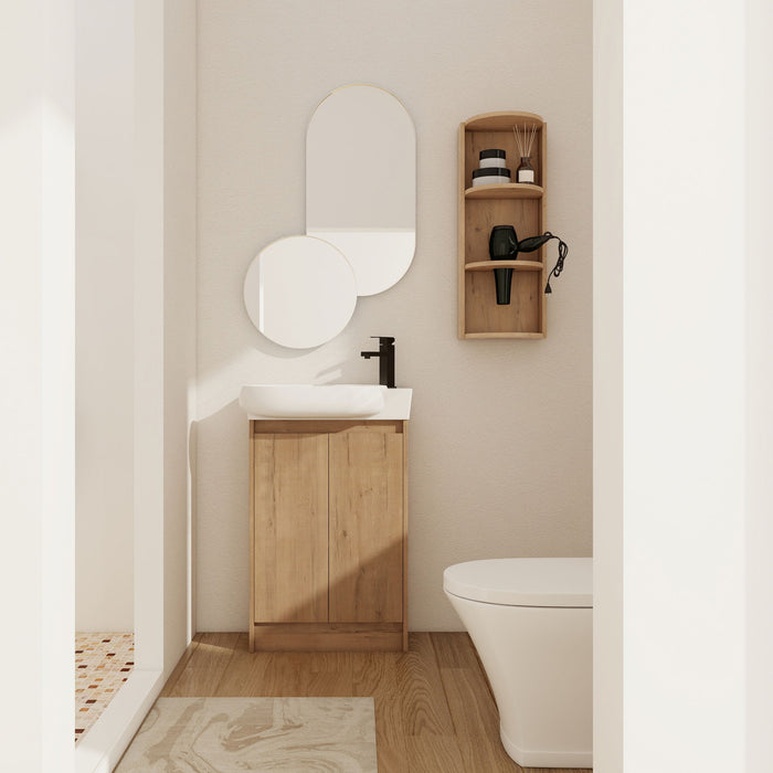 Freestanding Bathroom Vanity With Sink And Storage Rack, Soft Close Doors Base With Basin Home Essentials