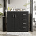 Retro Style Bathroom Vanity, 3 Drawers & Soft Closing Doors Hearth and Haven