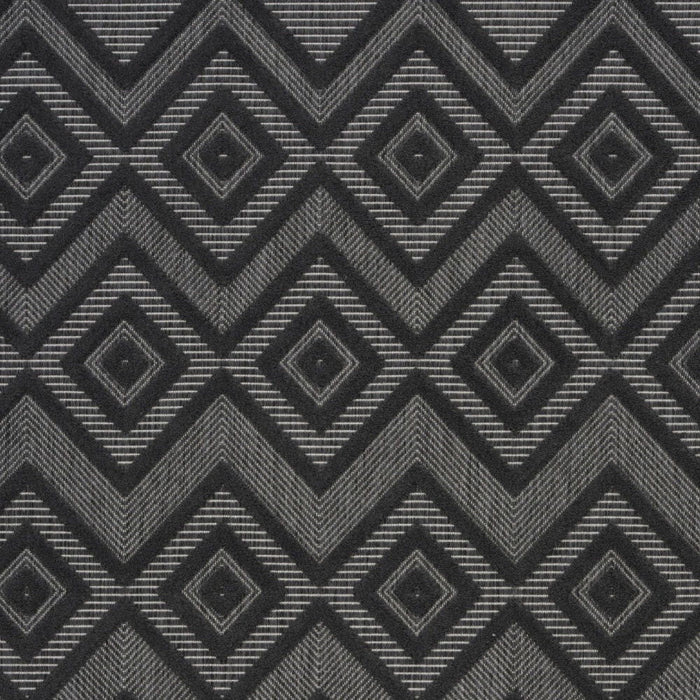 6' X 9' Argyle Indoor / Outdoor Area Rug - Charcoal Black