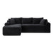 Cloud Modular Sectional Sofa Couch With L-Shape Chaise, Upholstered Couches For Living Room - Black Home Essentials
