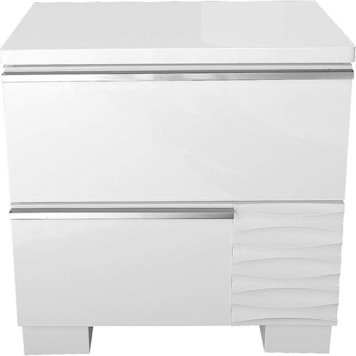 2 Drawer Nightstand, Bedside Table - White Home Essentials
