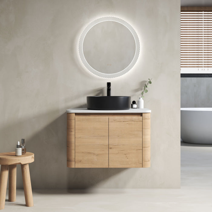 Wall Mounted Bathroom Vanity & Art Sink & 1 Soft Close Door Home Essentials