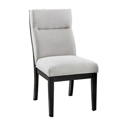 2 Tone Chairs With Tapered Legs (Set of 2) - Beige / Black / Black Home Essentials