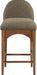 Waldorf - Boucle Stool With Brown Legs Meridian Furniture