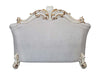 Vendome II - Loveseat With 4 Pillows - Two Tone Ivory Fabric & Antique Pearl ACME
