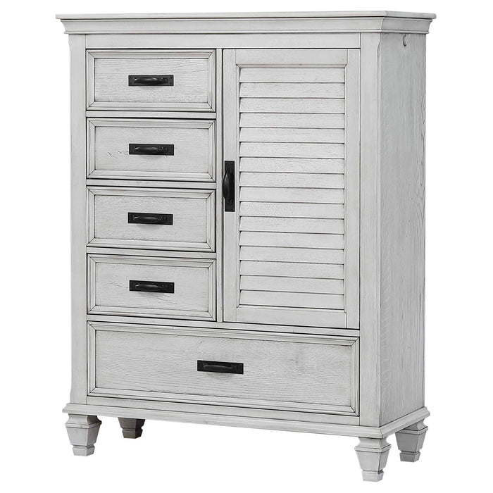 Lockeford - 5 Drawer Door Chest - White Furniture Max