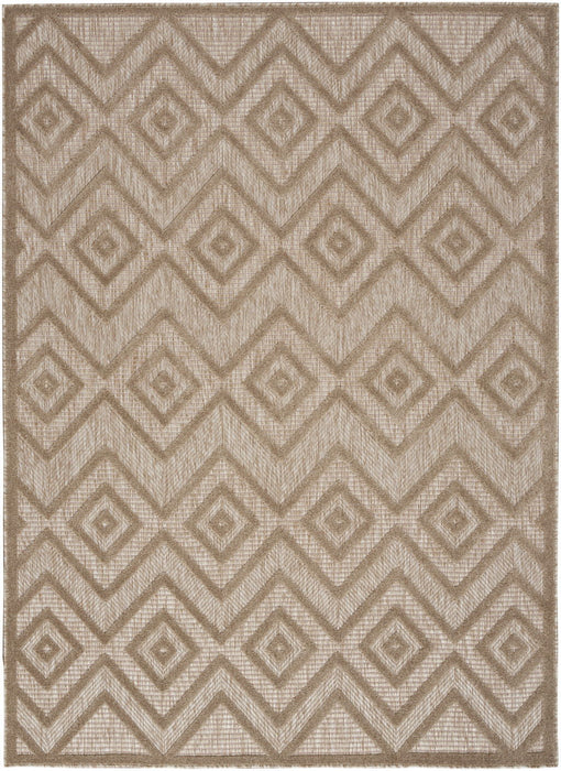 4' X 6' Argyle Indoor / Outdoor Area Rug - Natural Beige