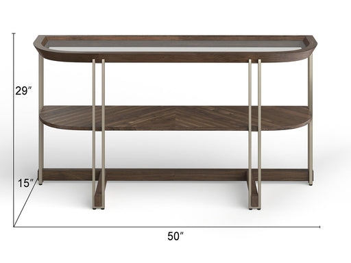 Elora - Demilune Sofa Table - Walnut Magnussen Furniture