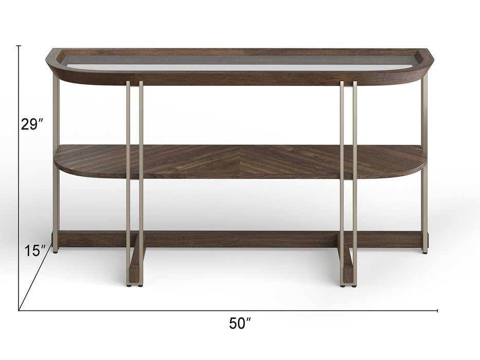 Elora - Demilune Sofa Table - Walnut Magnussen Furniture