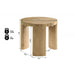 21" Kepler Drift Round End Table, Living Room 1 Piece Sofa Side Table With Curved Legs - Driftwood Home Essentials