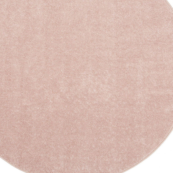 4' X 4' Round Non Skid Indoor / Outdoor Area Rug - Pink