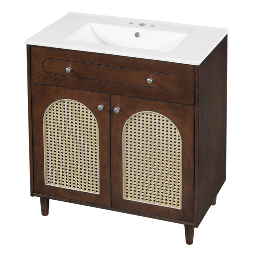 Modern Bathroom Vanity With Sink, Cabinet With Adjustable Shelf Hearth and Haven