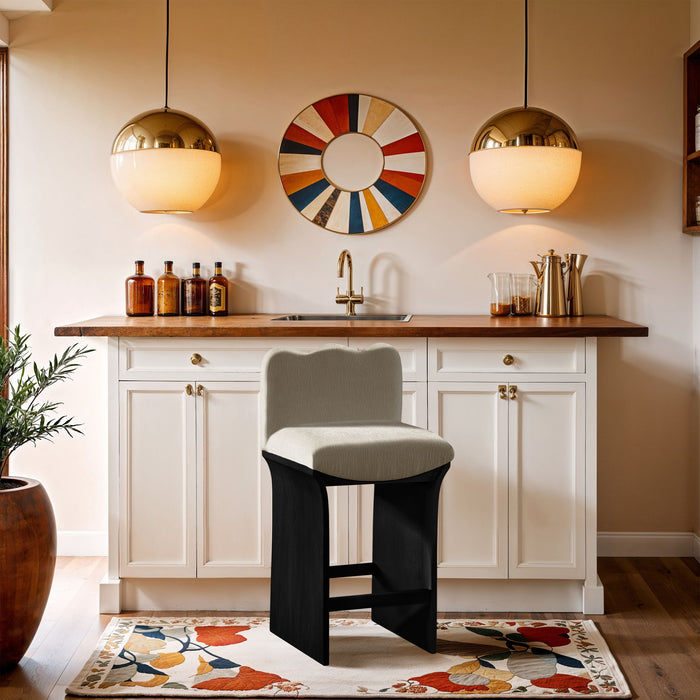 Shaw - Counter Stool - Black Base Meridian Furniture