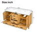 Bathroom Vanity With Double Sink, Soft Close Doors & Drawers Handles - Wood Hearth and Haven