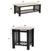 3 Piece Occasional Table Set, 1 Coffee Table And 2 End Tables, Open Storage Design - Walnut Home Essentials