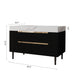 Bathroom Vanity With Undermount Sink, 4 Drawers Storage, Free Standing / Wall Mounted - Black / White Home Essentials