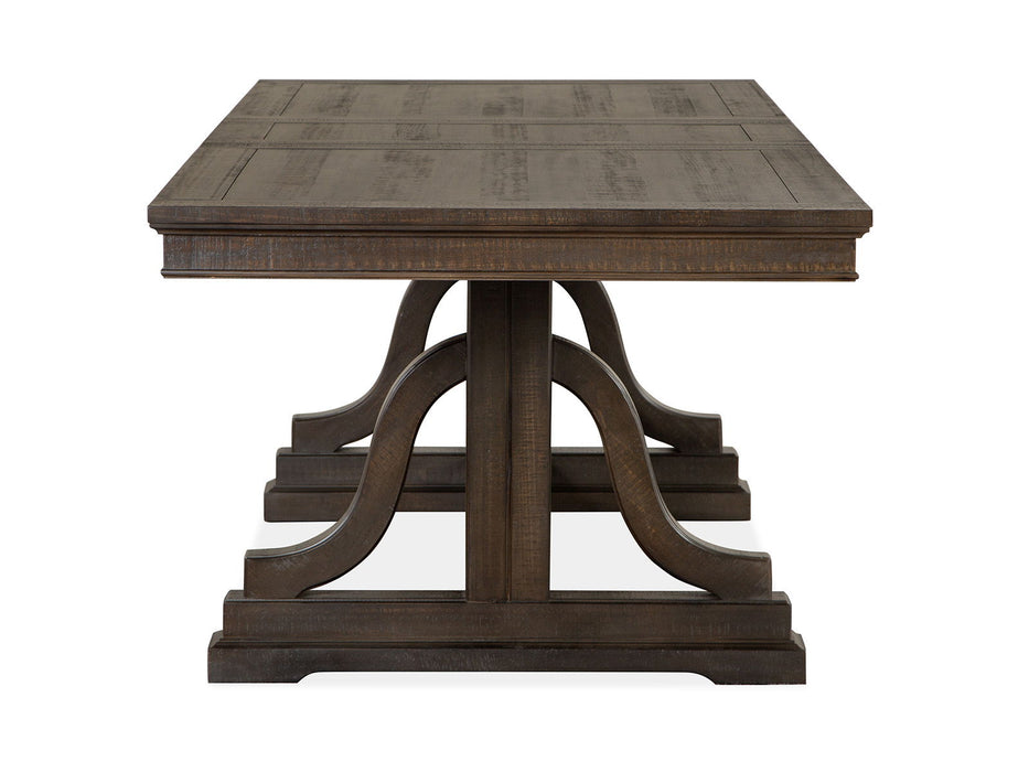 Westley Falls - Trestle Dining Table - Graphite Magnussen Furniture