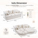 Foldable Sofa Bed, Boneless Couch Convertible Sleeper With 4 Pillows Home Essentials