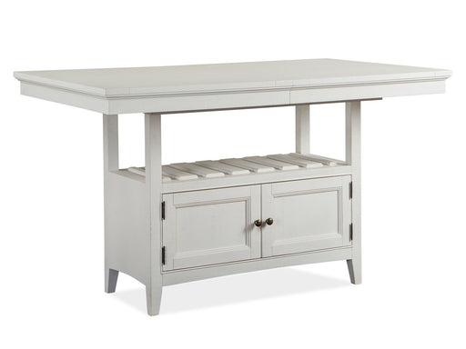 Heron Cove - Counter Dining Table Base - Chalk White Magnussen Furniture
