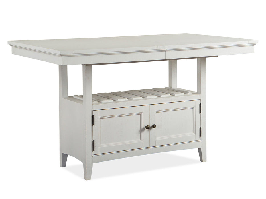 Heron Cove - Counter Dining Table Base - Chalk White Magnussen Furniture